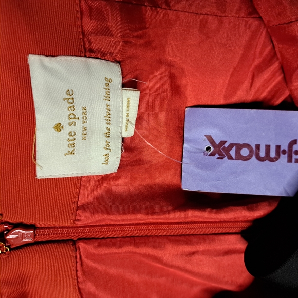 Kate Spade Vibrant Orange Dress with Black Accents - Picture 6 of 8